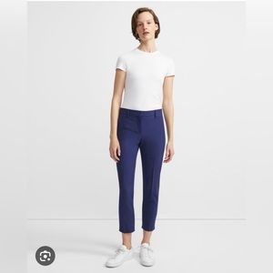 Theory Treeca Pant in Good Wool in Sea Blue Size 0